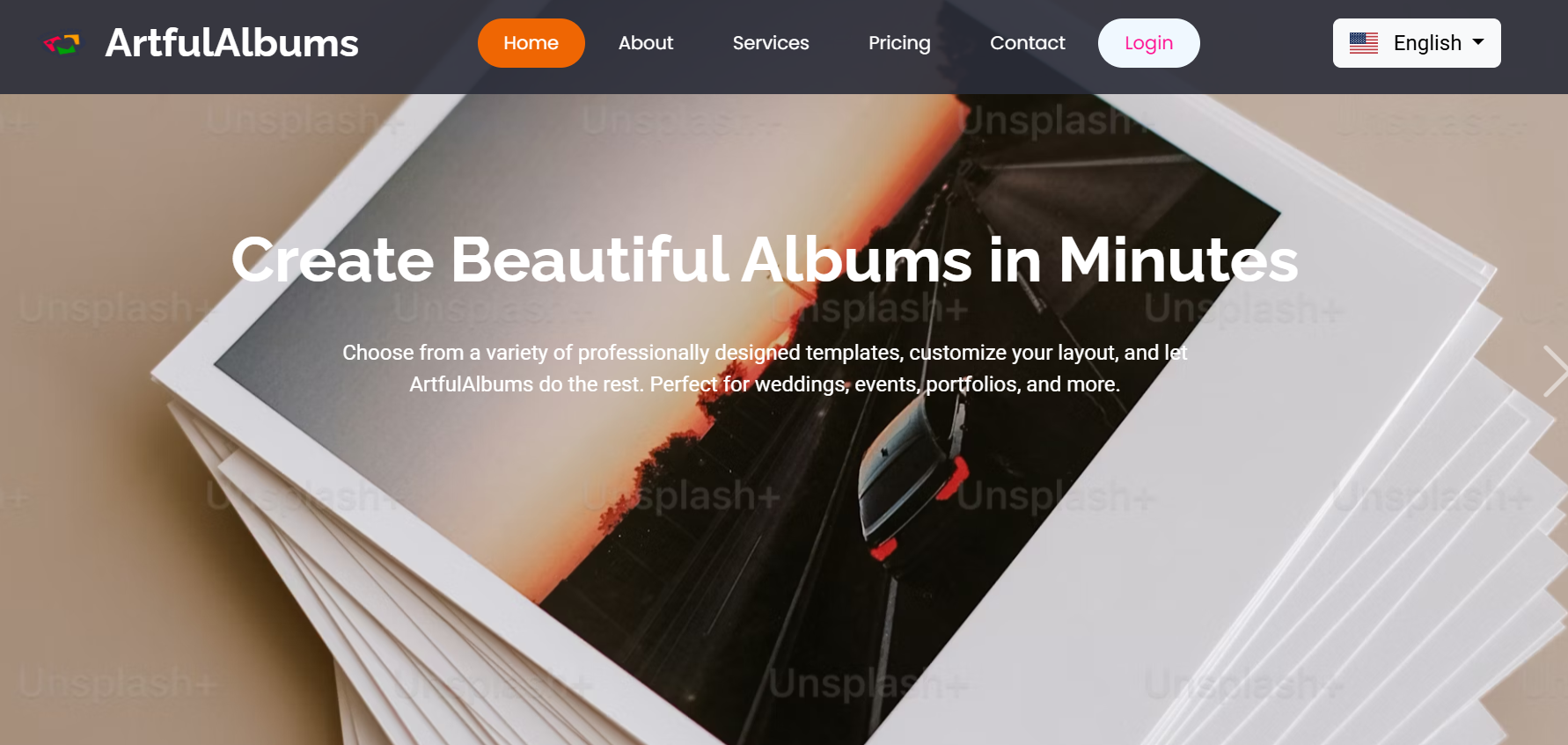 Artful albums order management screen